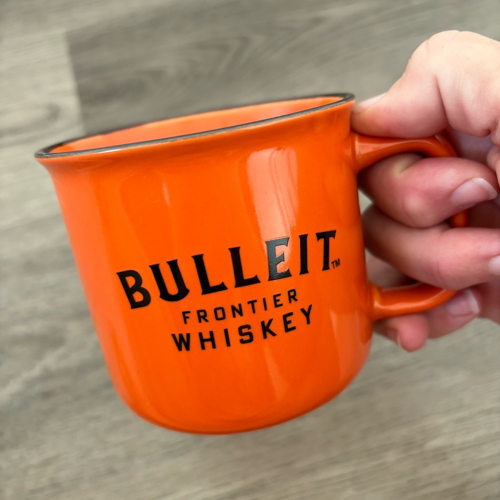 Bulleit Frontier Whiskey Orange Coffee Mug 12 oz